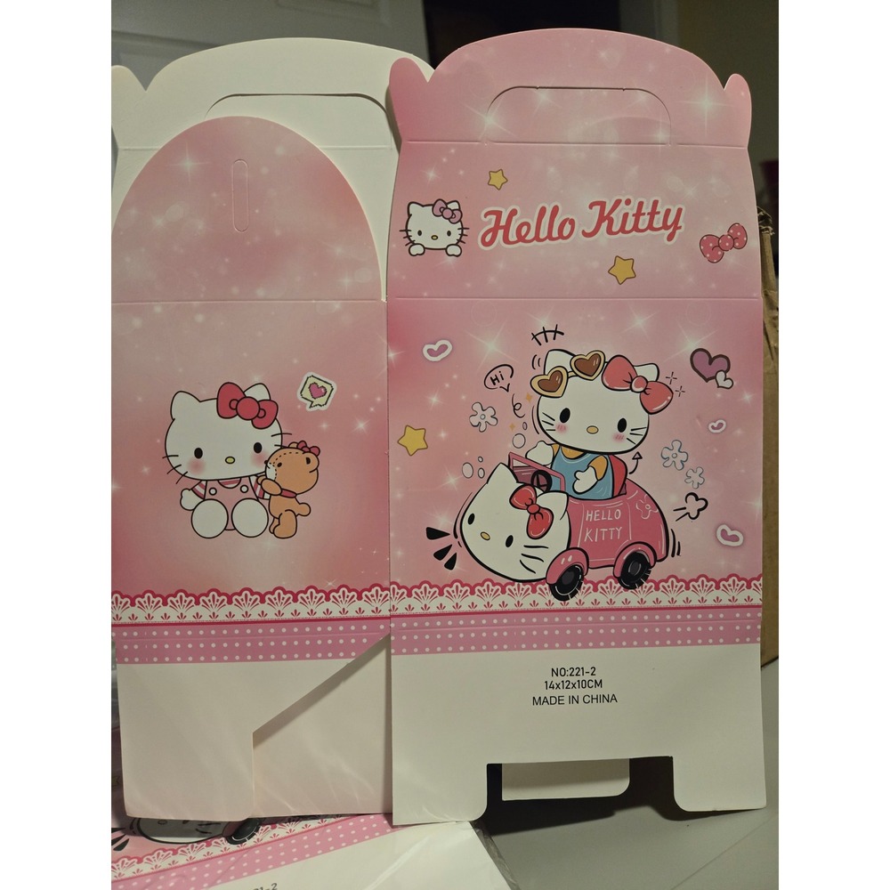 Hello Kitty Party‎ Favor Boxes Pink Treat Candy Goodie Gable Box